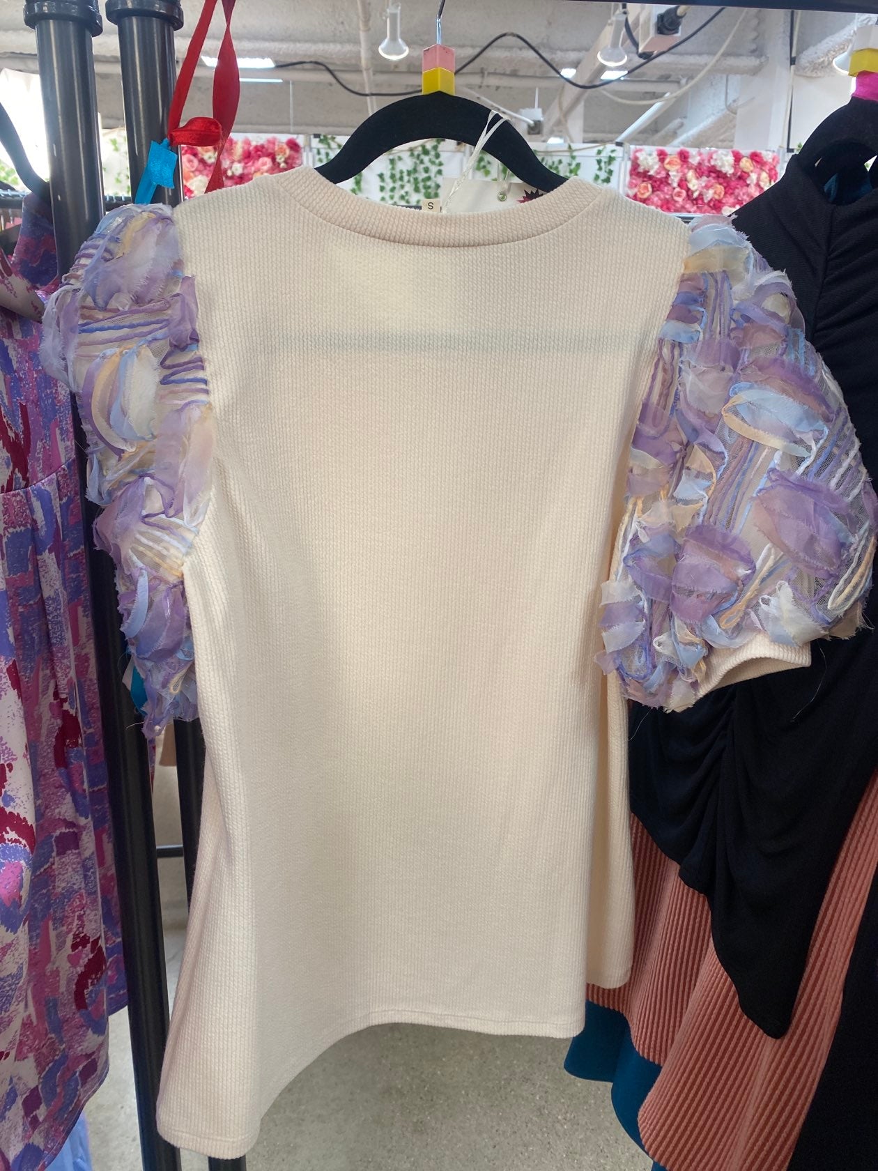 Pastel Bubble Sleeve Top - Simply Polished Boutique