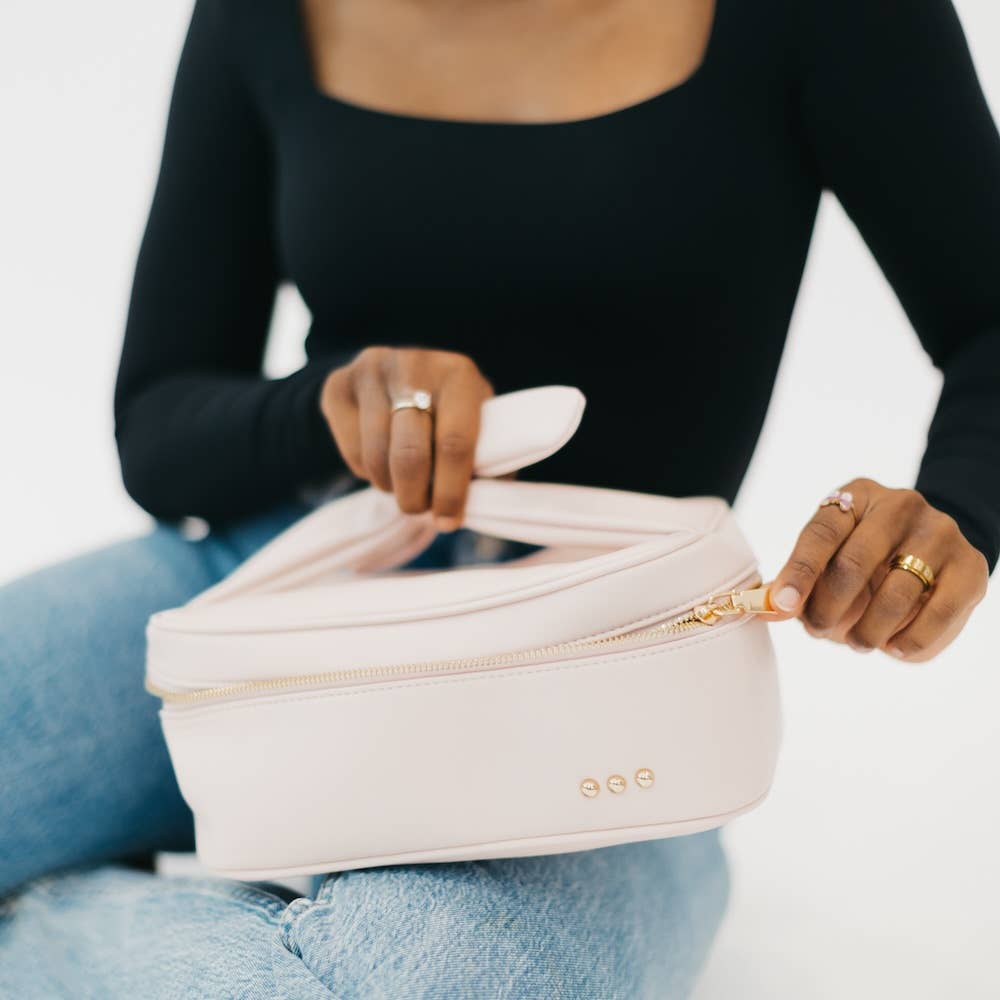 Madelyn Bow Makeup Bag - Simply Polished Boutique