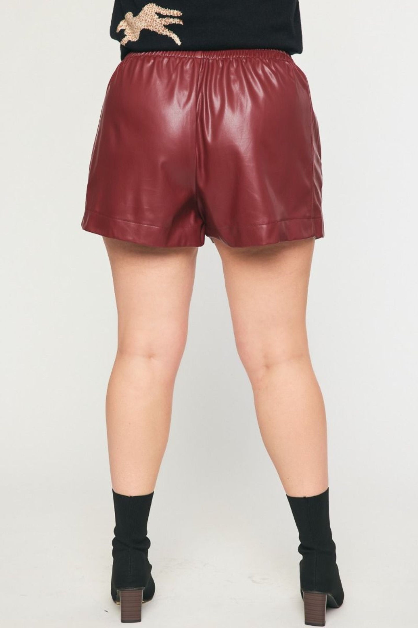 Michelle Vegan Leather Shorts - Simply Polished Boutique