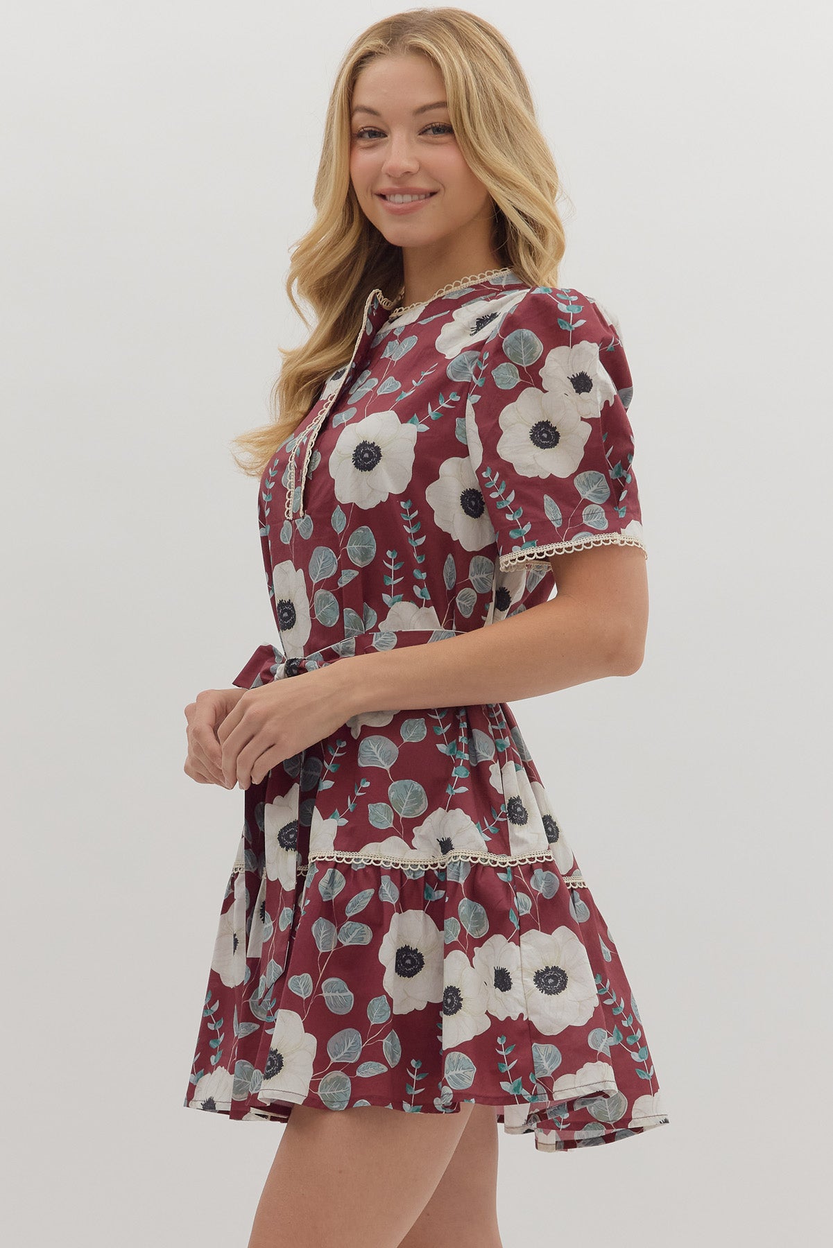 Petal Edge Mini Dress - Simply Polished Boutique