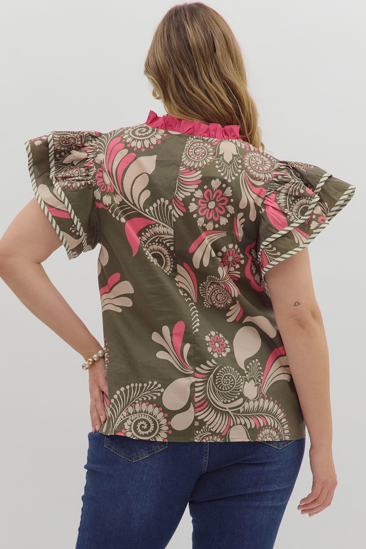 Paisley Flutter Tiered Top - Simply Polished Boutique