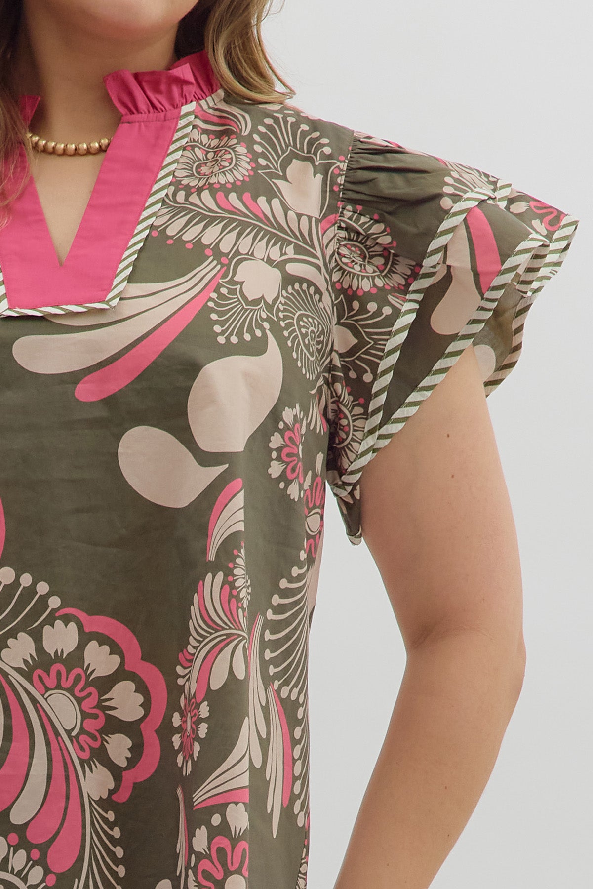 Paisley Flutter Tiered Top - Simply Polished Boutique