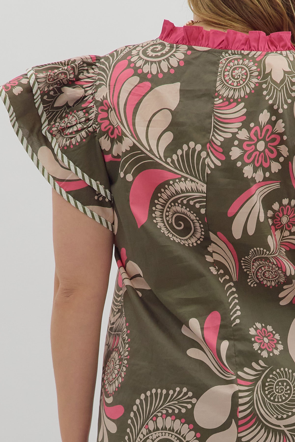 Paisley Flutter Tiered Top - Simply Polished Boutique