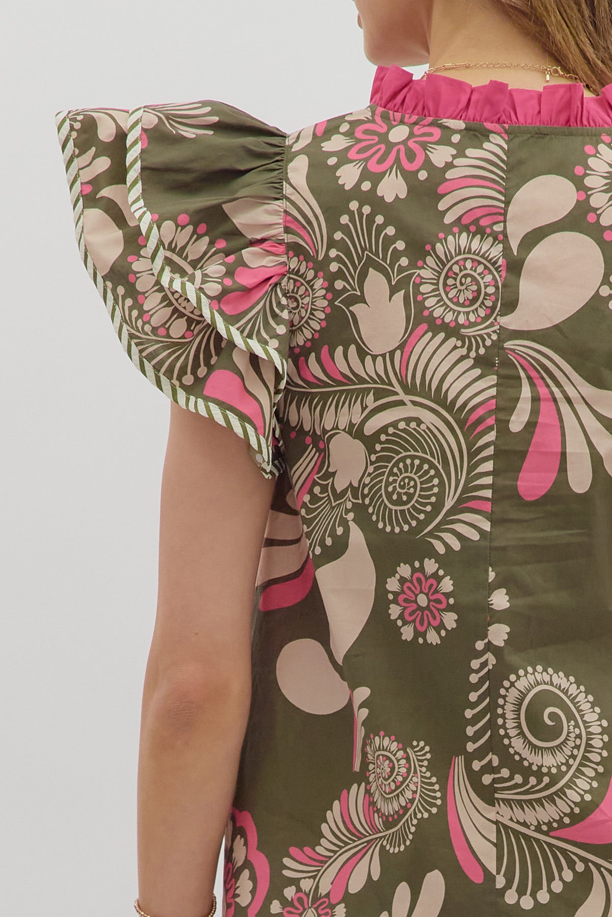 Paisley Flutter Tiered Top - Simply Polished Boutique