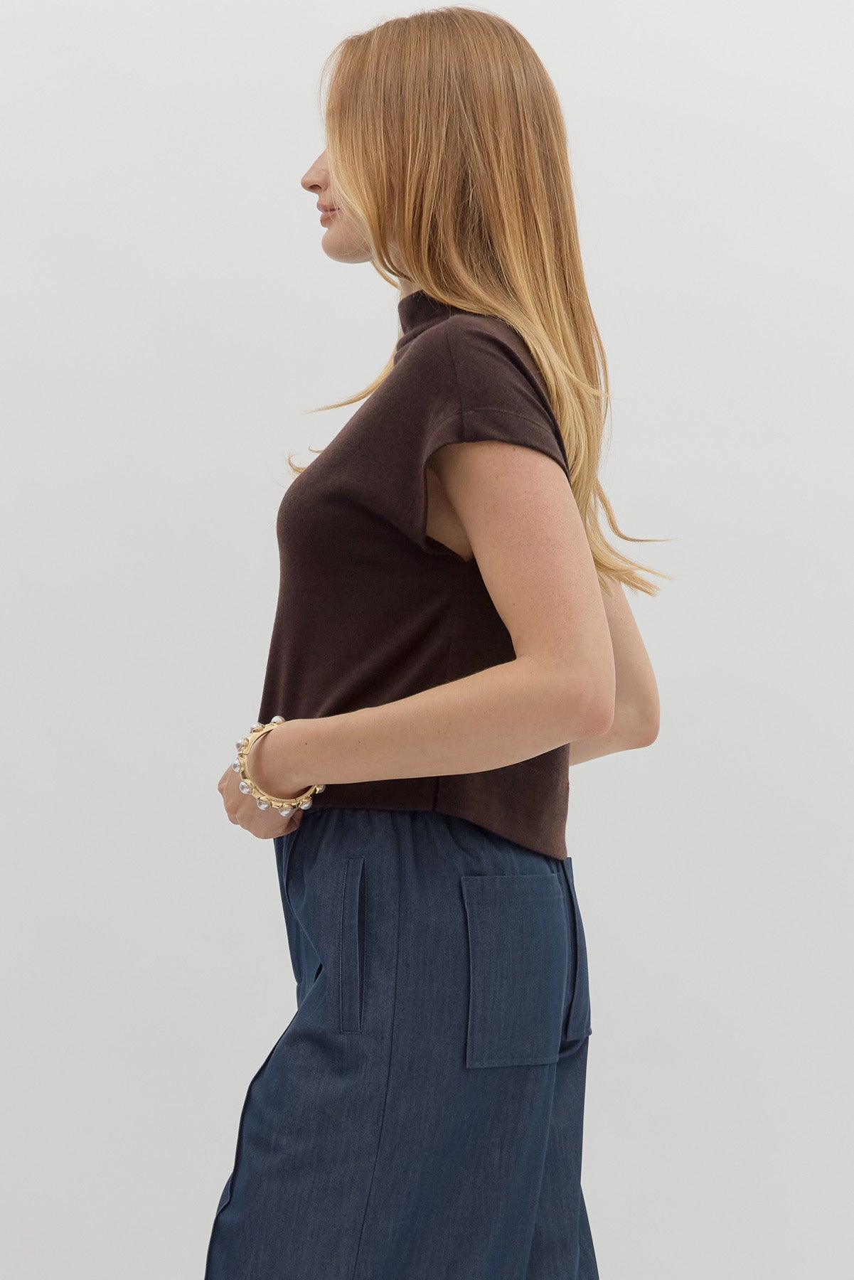 Sleek Mock Neck Pullover - Simply Polished Boutique