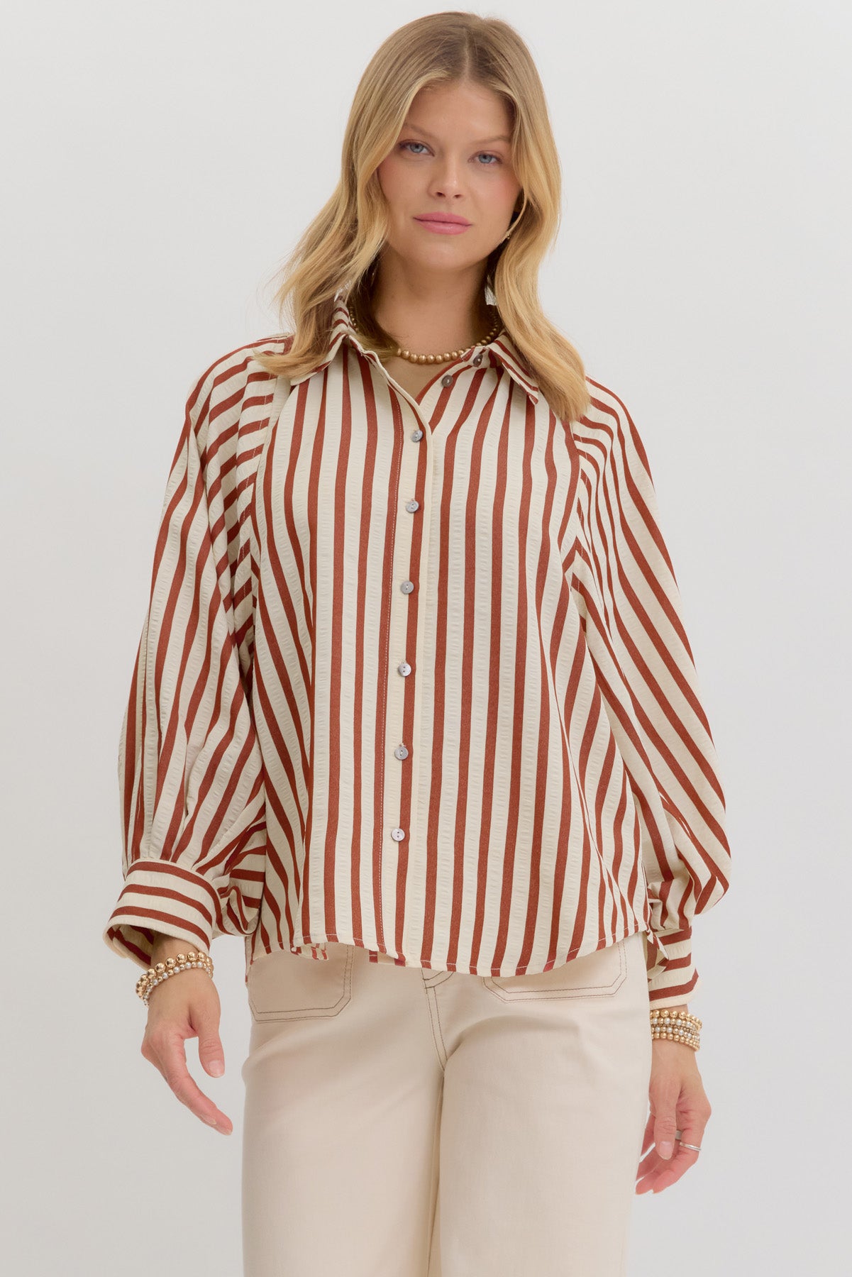 Coastal Stroll Striped Shirt