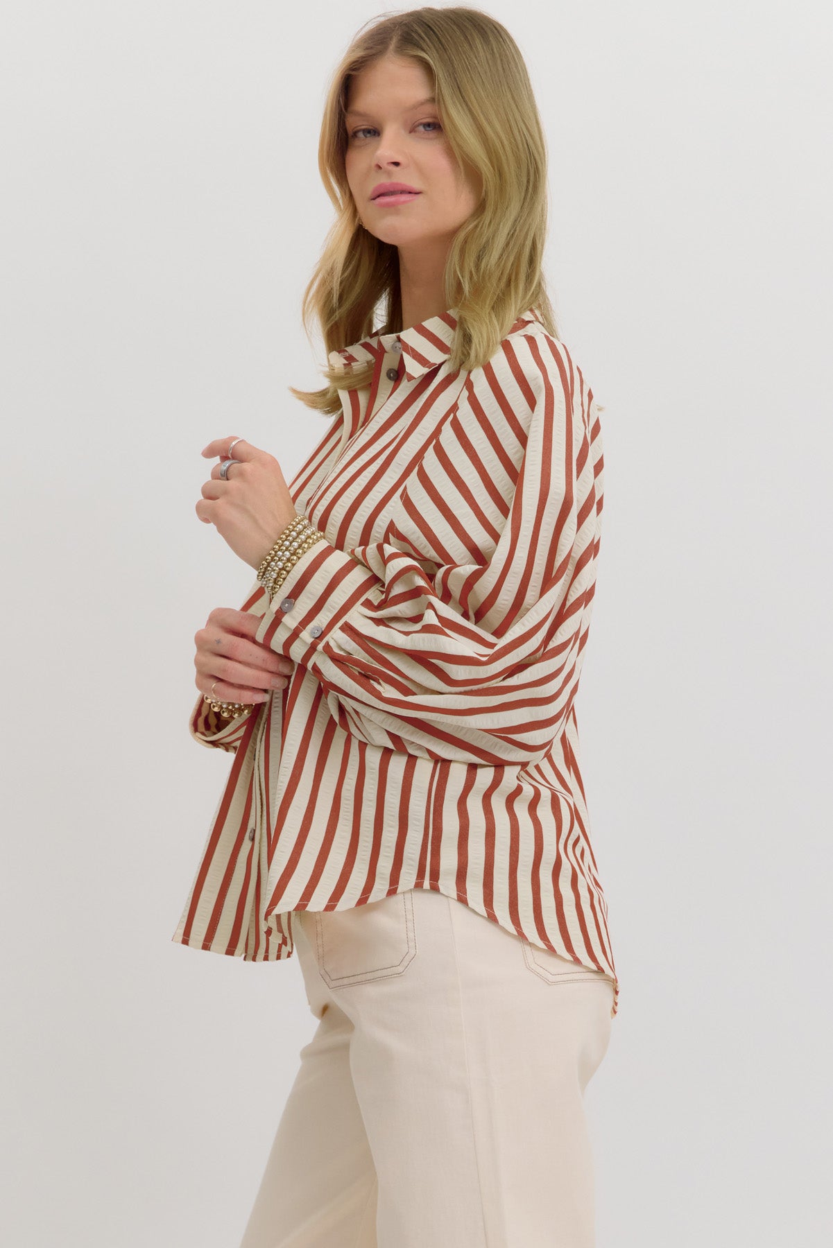 Coastal Stroll Striped Shirt
