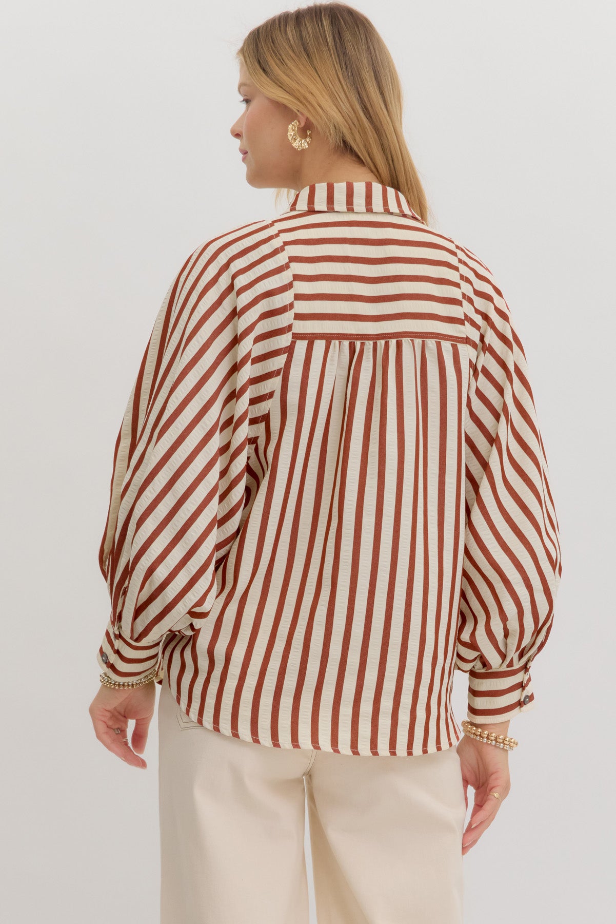 Coastal Stroll Striped Shirt