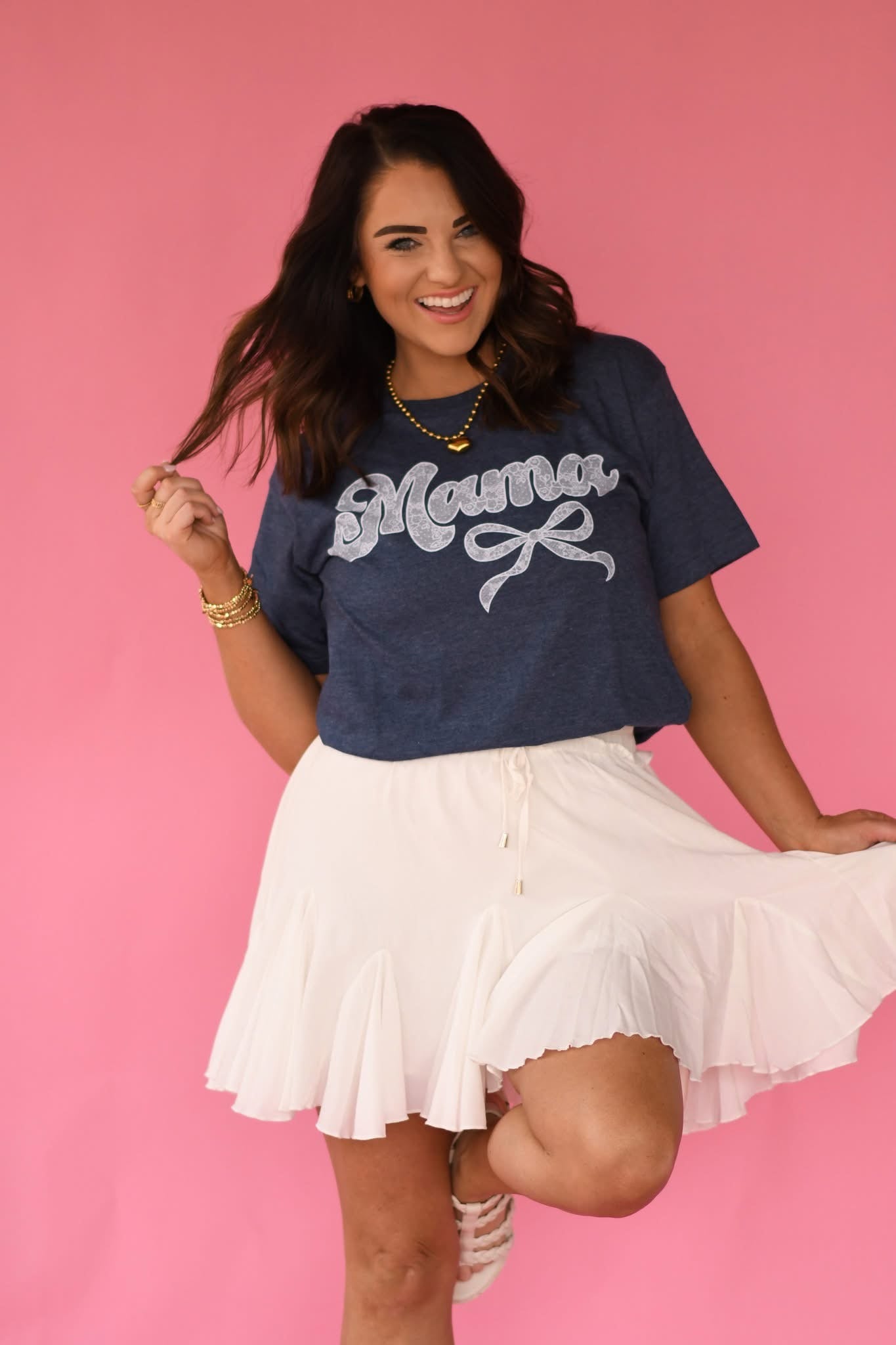 Mama Lace Tee - Simply Polished Boutique