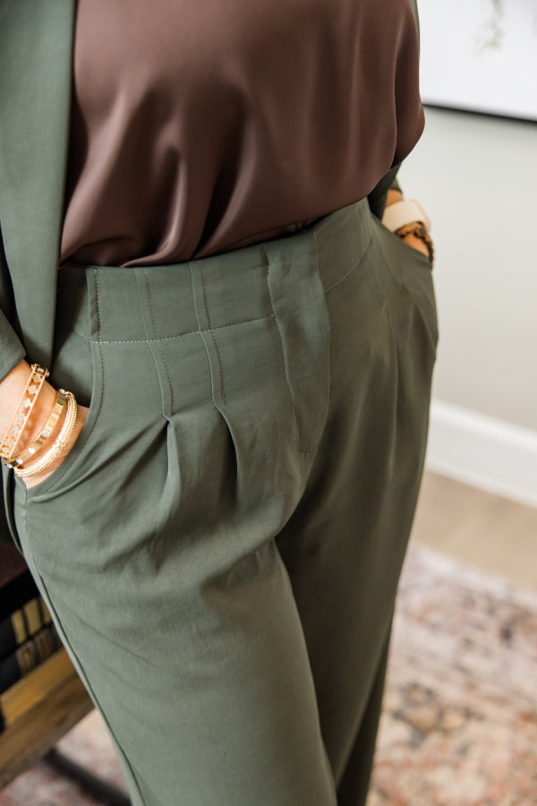 Polished Wide Leg Trousers