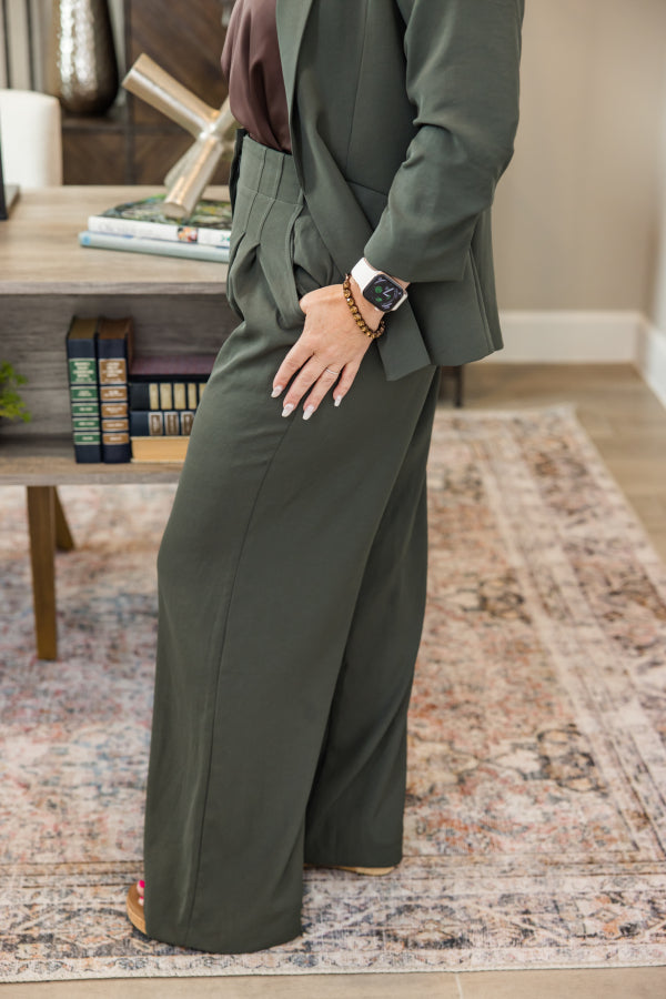 Polished Wide Leg Trousers