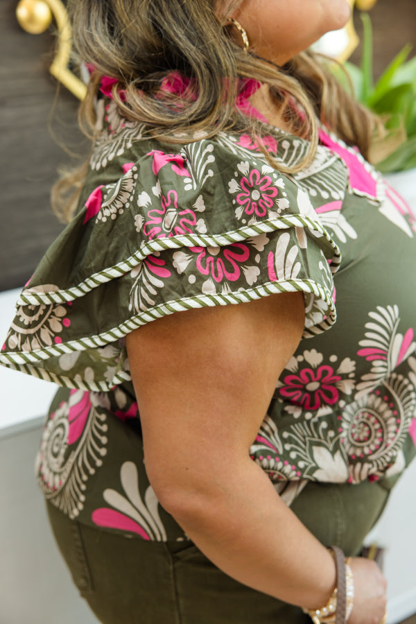 Paisley Flutter Tiered Top - Simply Polished Boutique