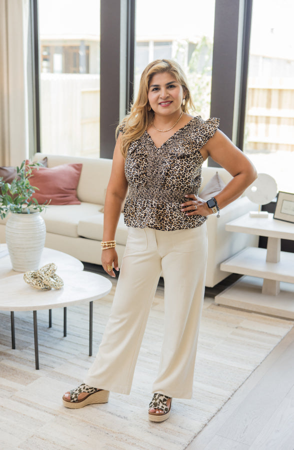Velvet Trail Faux Suede Wide Leg Pants