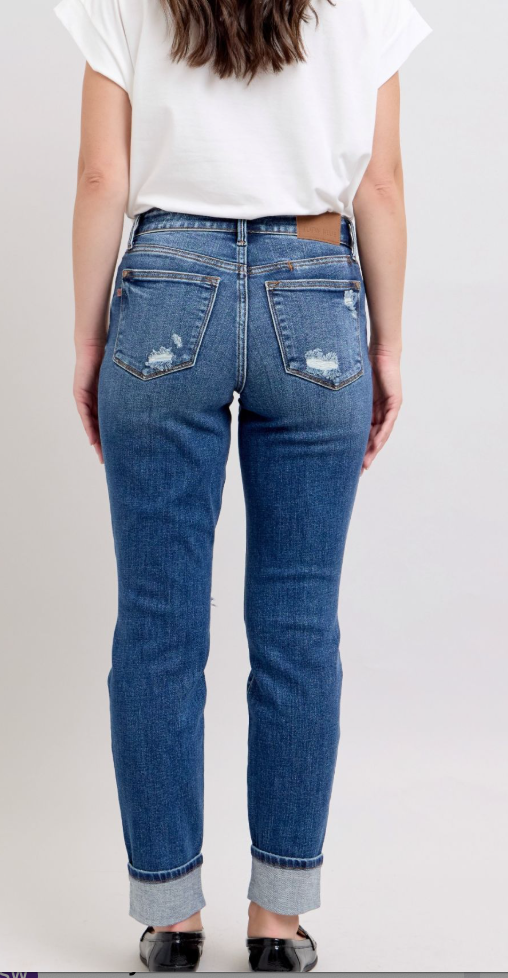 JB Mid-Rise Distroyed Boyfriend Jeans - Simply Polished Boutique