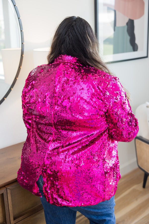Pink Sparkle Blazer - Simply Polished Boutique