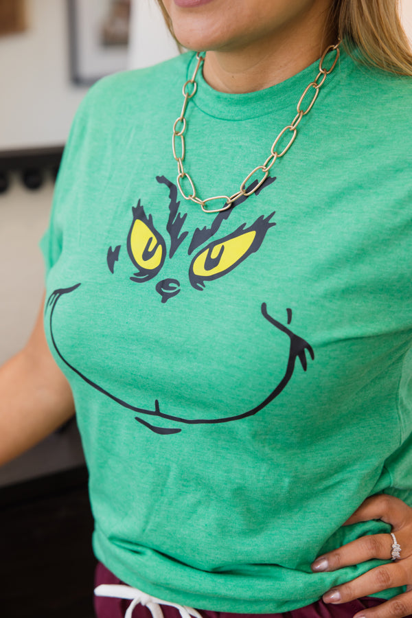 Green Monster Face Tee Shirt - Simply Polished Boutique