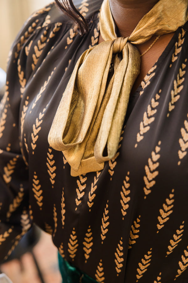 Gold & Black Top - Simply Polished Boutique