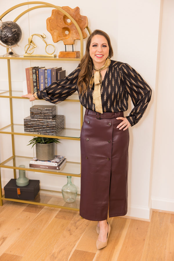 Gold & Black Top - Simply Polished Boutique