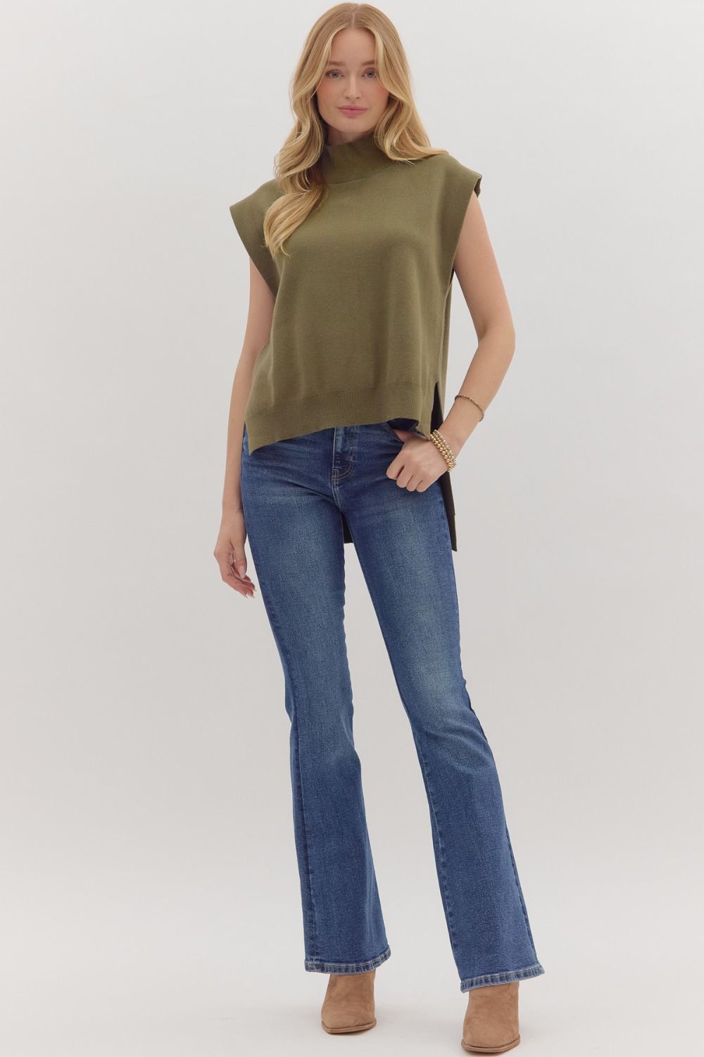 Cozy Confidence Mock Neck Sweater - Simply Polished Boutique