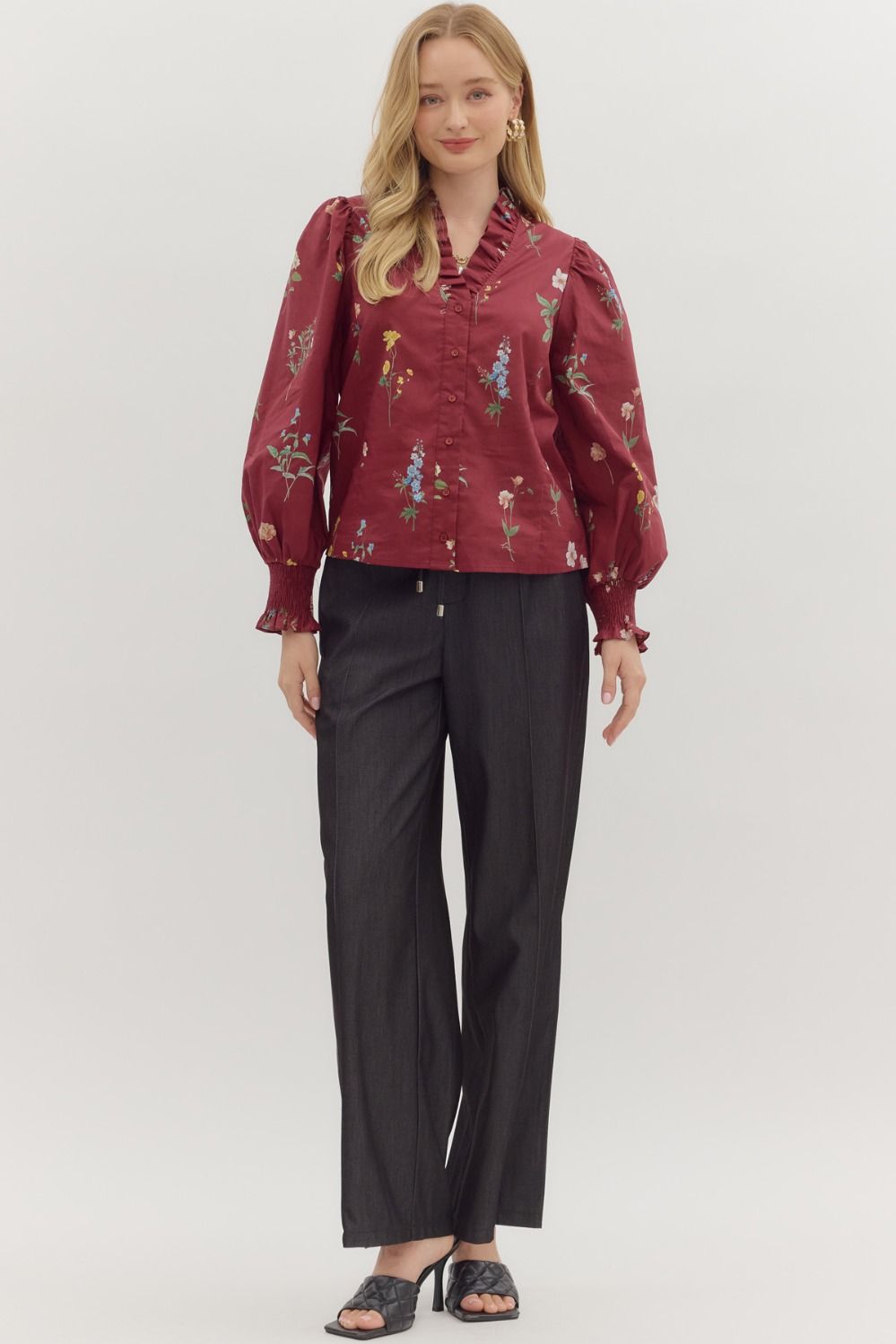 Harvest Bloom Smocked Blouse