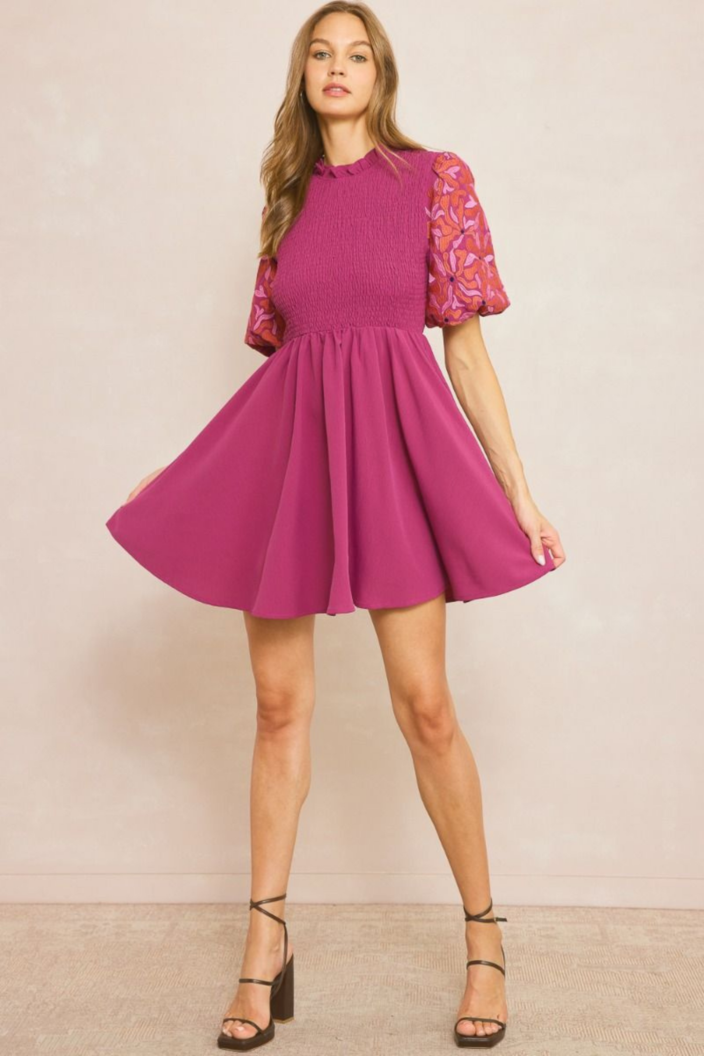 Chic Bubble Sleeve Dress - Simply Polished Boutique