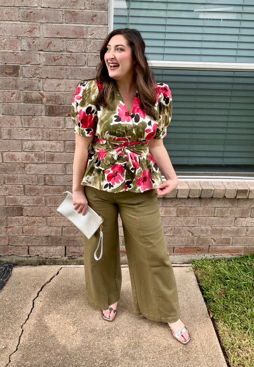 Painted Petals Wrap Top