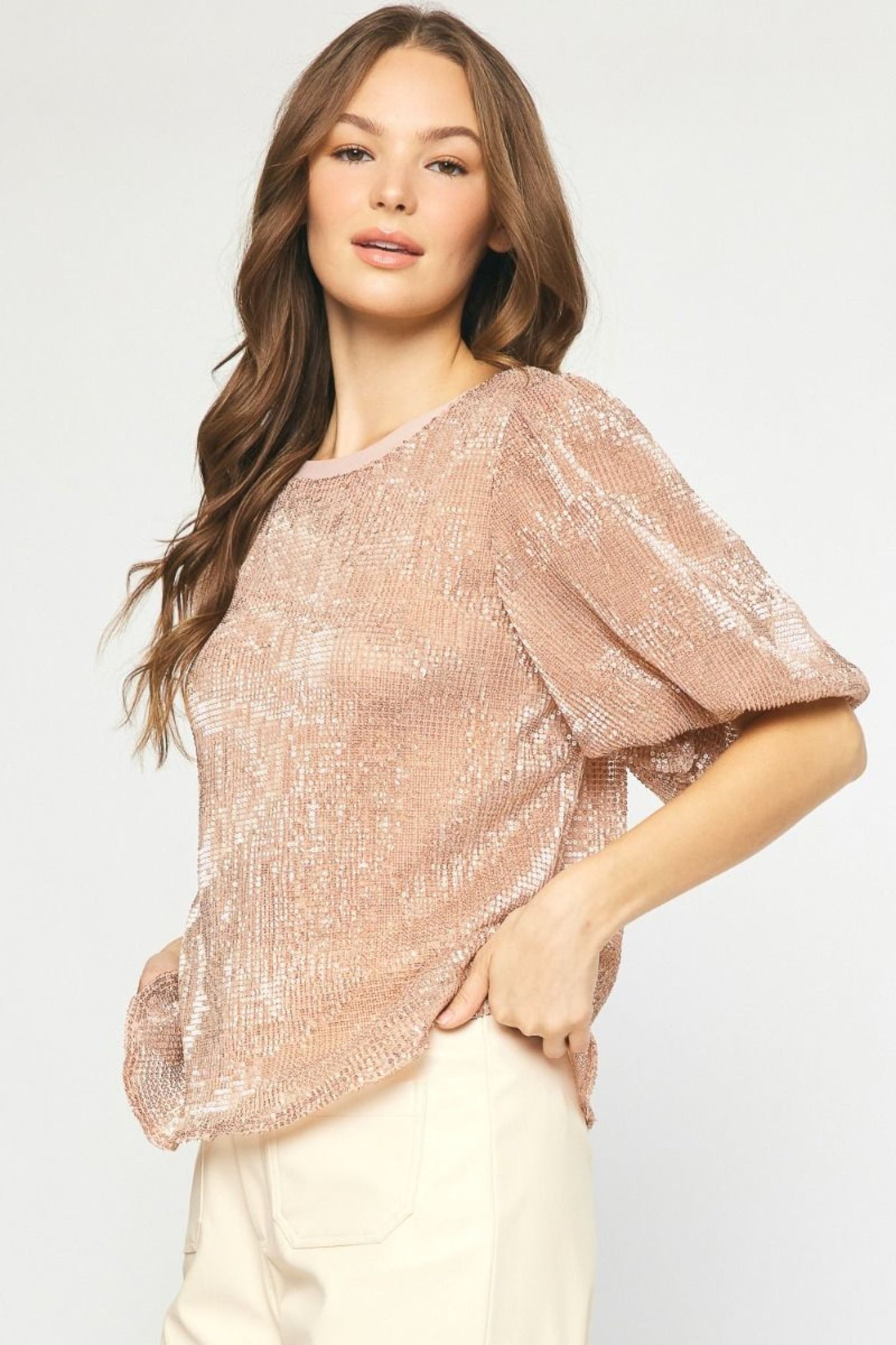 Shimmer on Me Top - Simply Polished Boutique