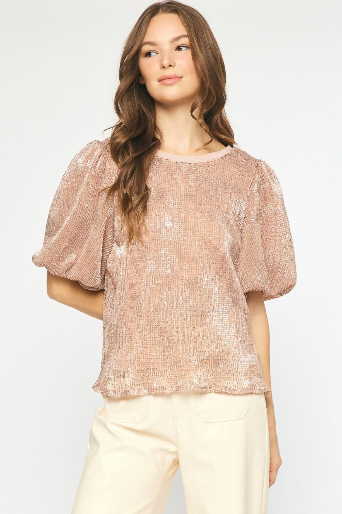 Shimmer on Me Top - Simply Polished Boutique