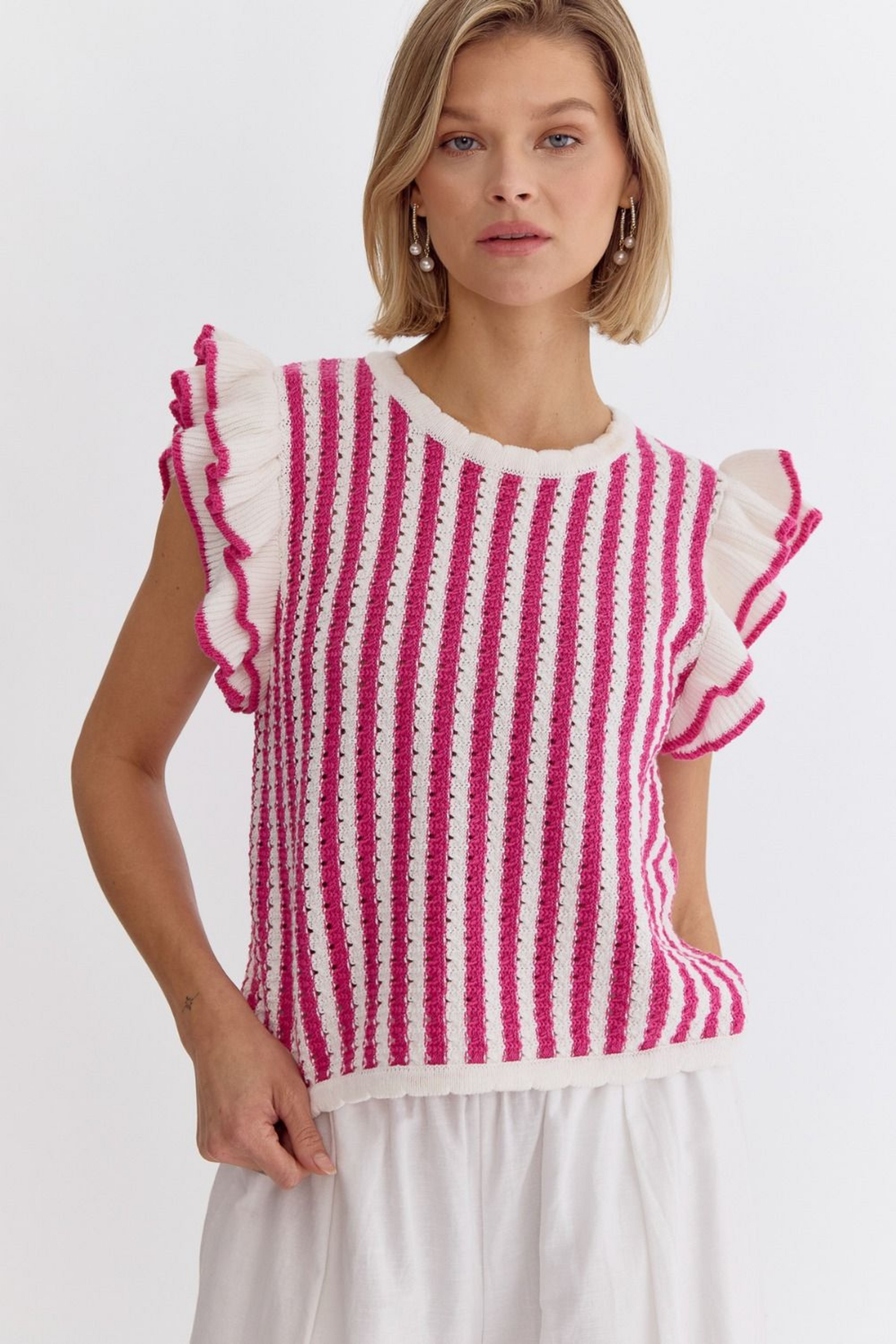 Delia Striped Top - Simply Polished Boutique
