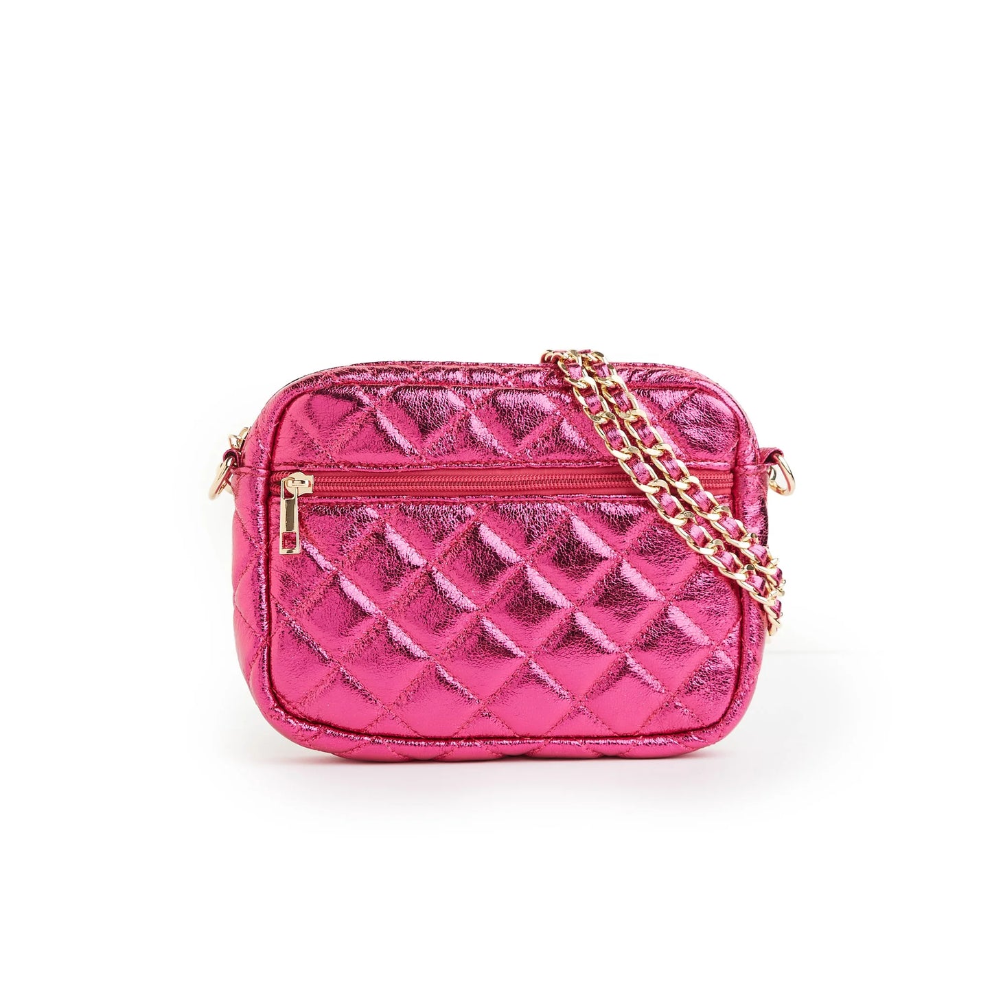 Quilted Small Crossbody Bag with Gold Chain Strap - Simply Polished Boutique