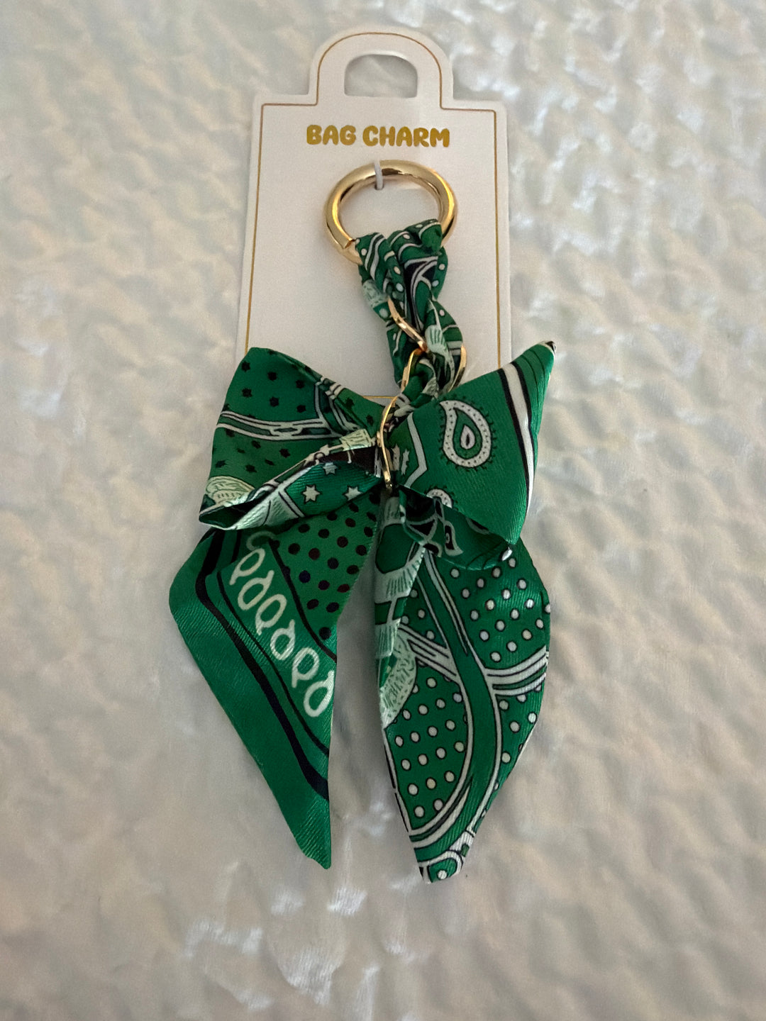 Bandana Bow Bag Charm