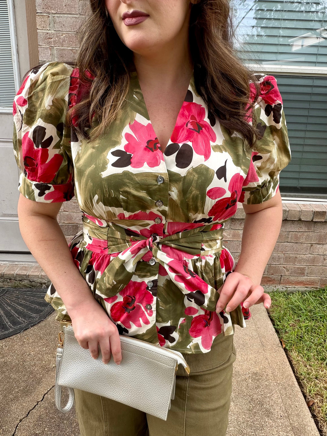 Painted Petals Wrap Top