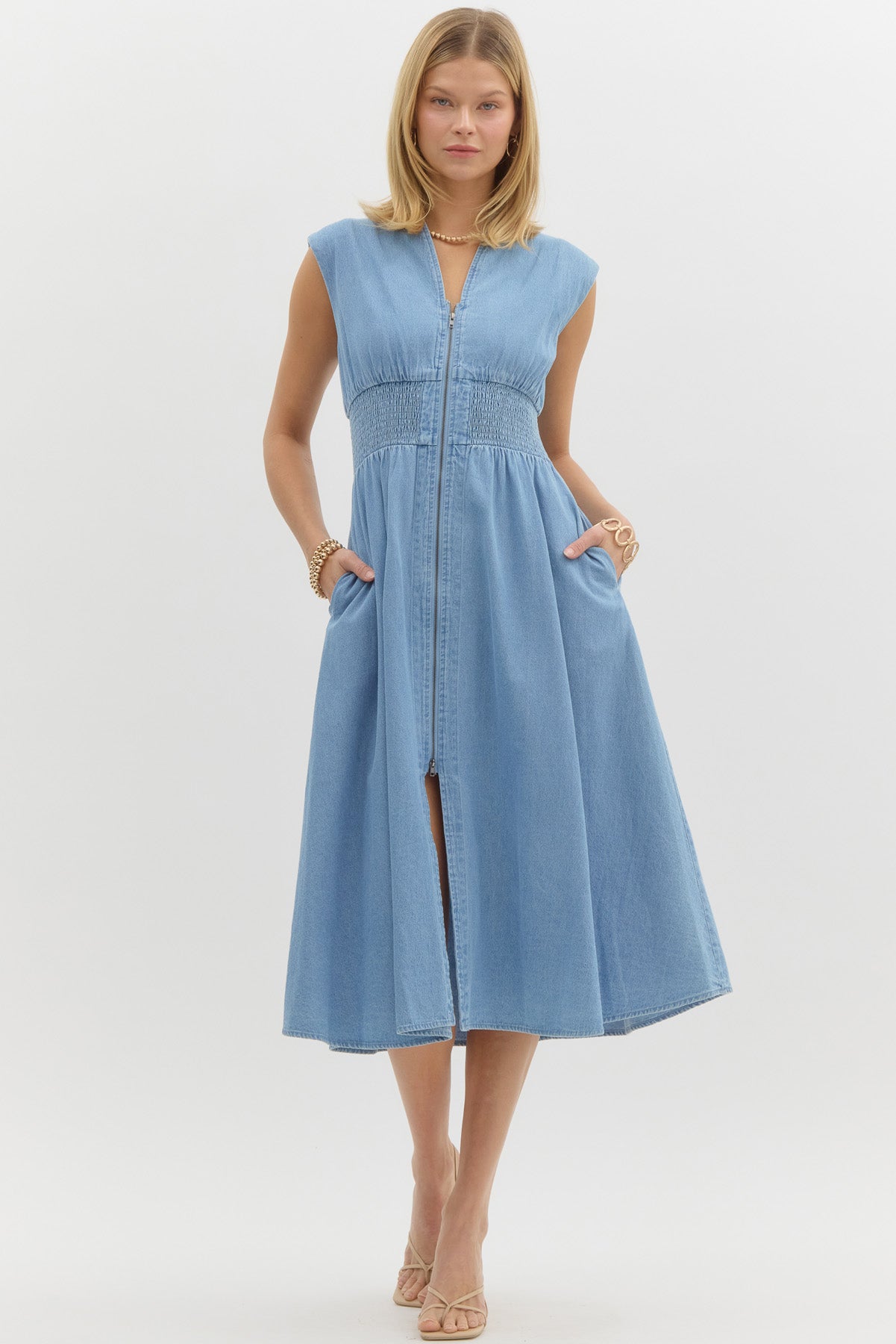Harper Denim Midi - Simply Polished Boutique