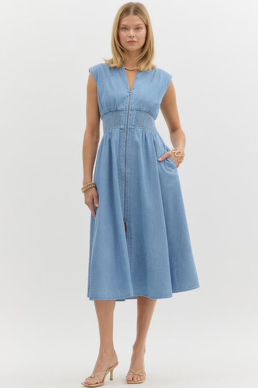 Harper Denim Midi - Simply Polished Boutique