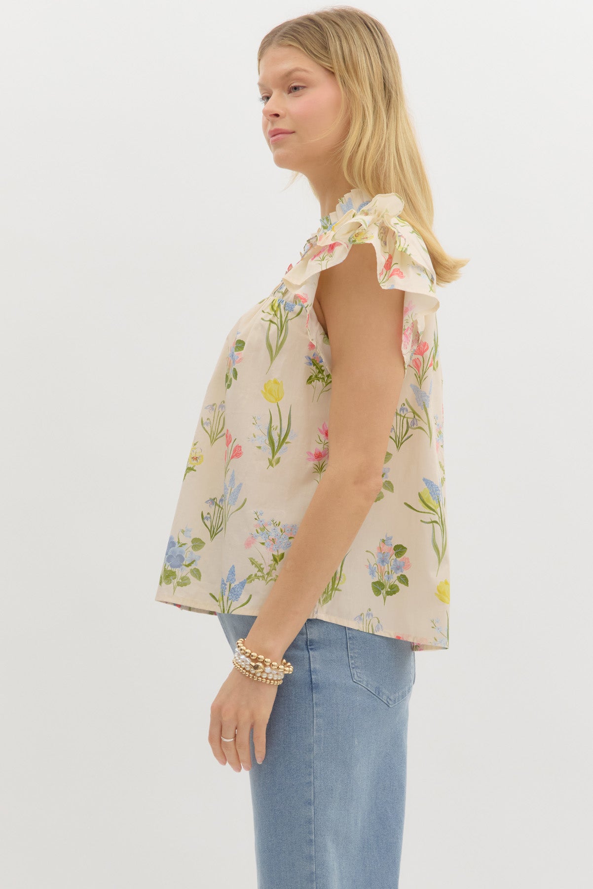 Beyond Ruffle Neck Top