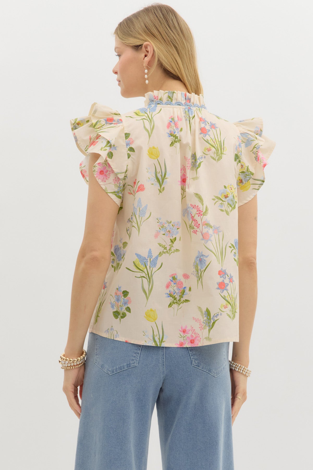 Beyond Ruffle Neck Top