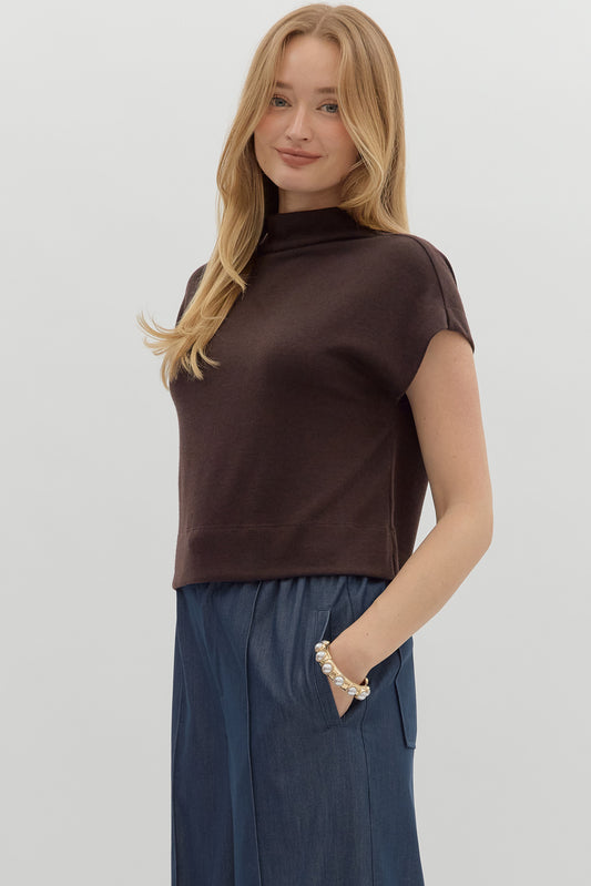 Sleek Mock Neck Pullover - Simply Polished Boutique