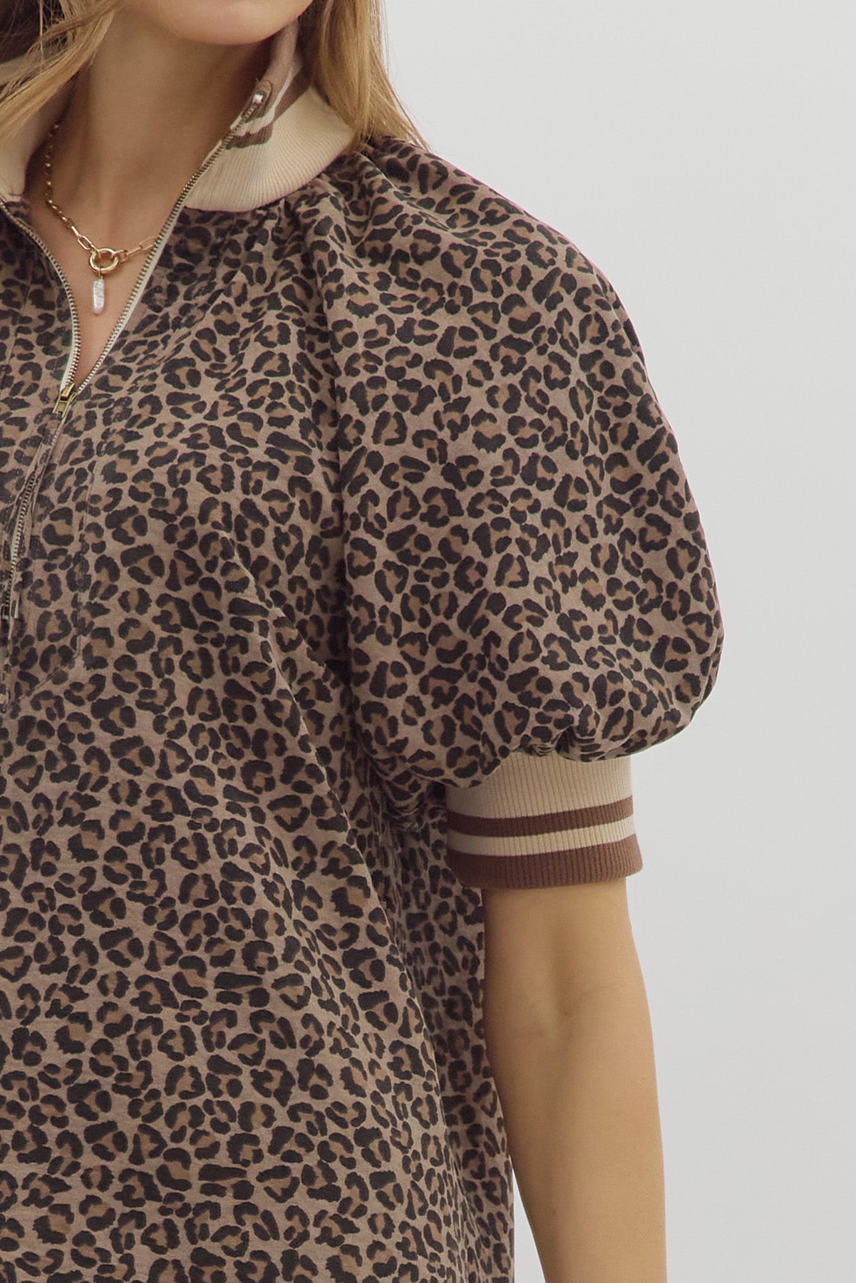 Wild Accent Half-Zip Top - Simply Polished Boutique