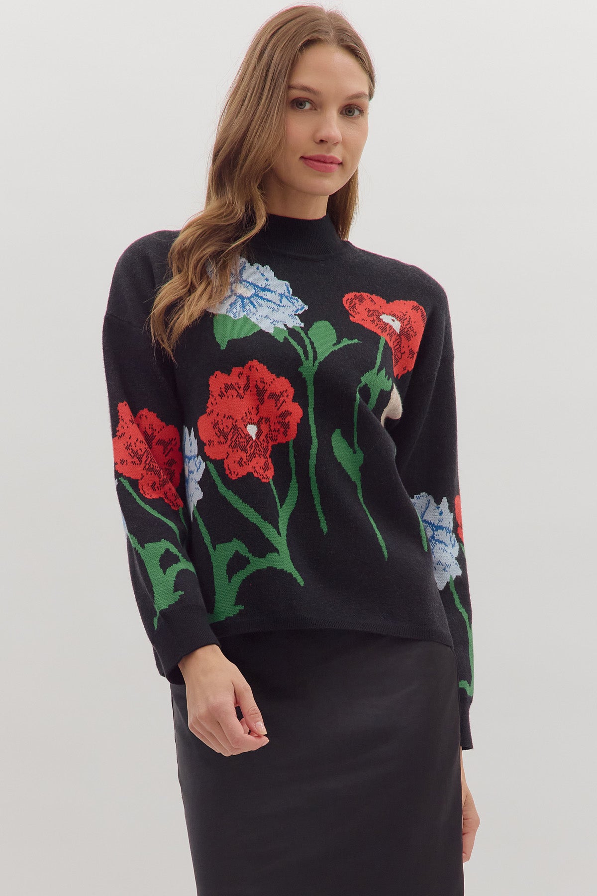 Midnight Garden Stroll Sweater - Simply Polished Boutique