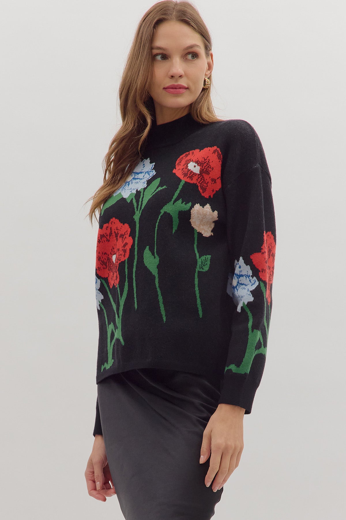 Midnight Garden Stroll Sweater - Simply Polished Boutique