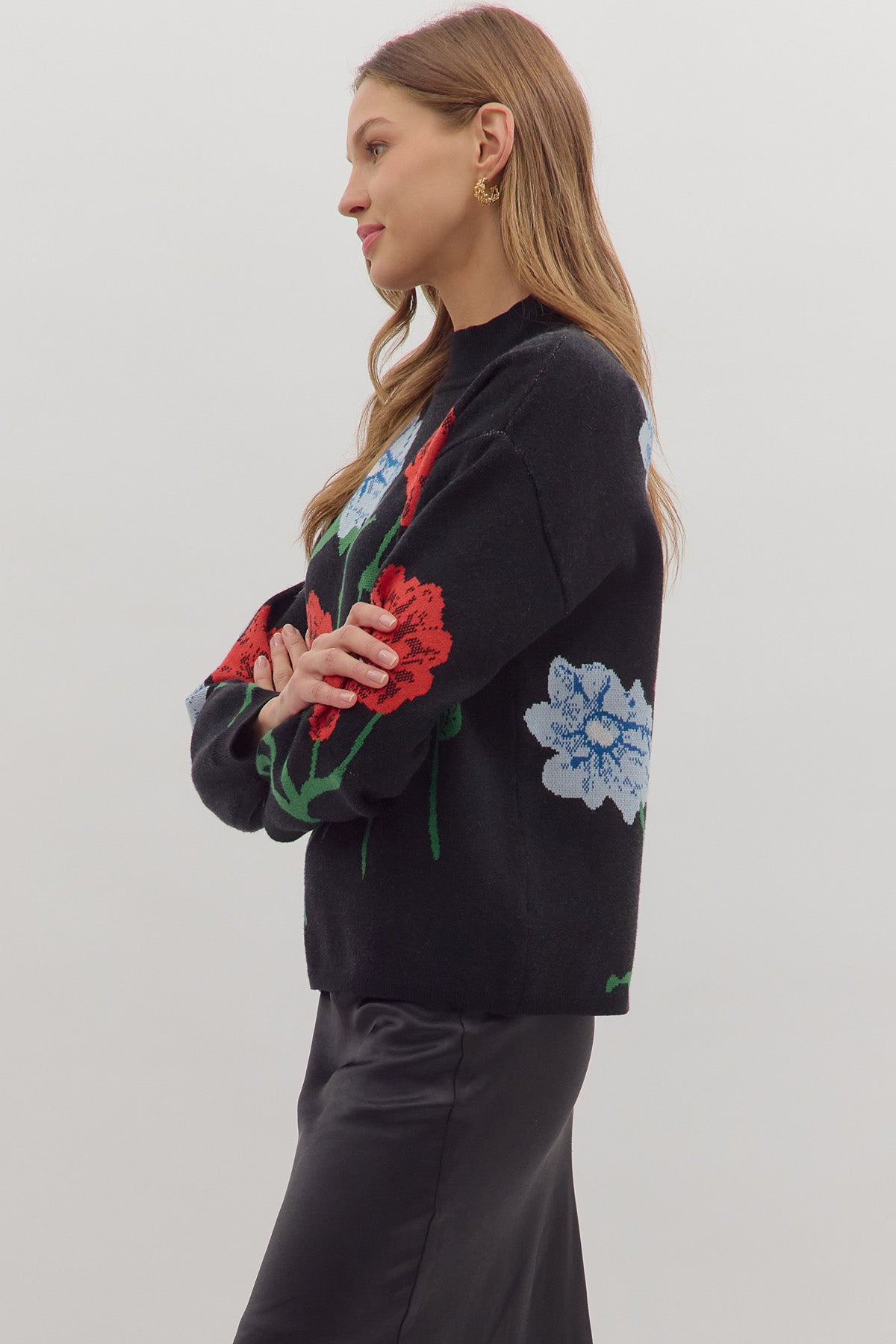Midnight Garden Stroll Sweater - Simply Polished Boutique