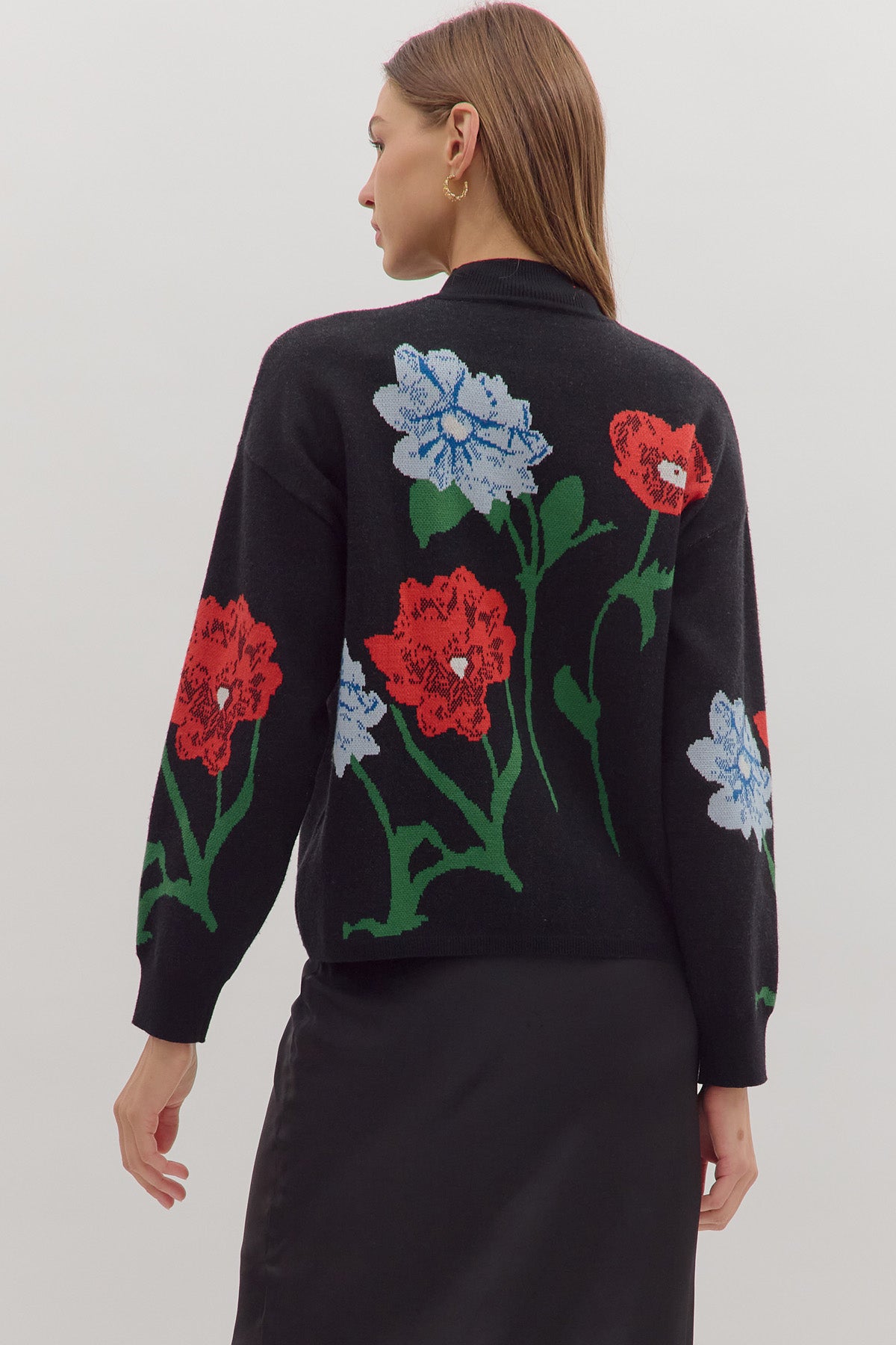 Midnight Garden Stroll Sweater - Simply Polished Boutique