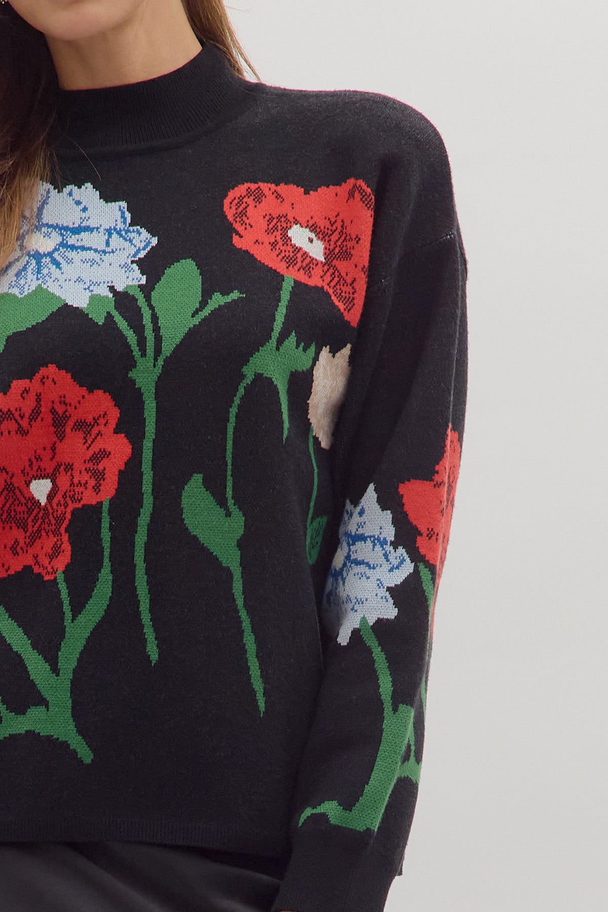 Midnight Garden Stroll Sweater - Simply Polished Boutique