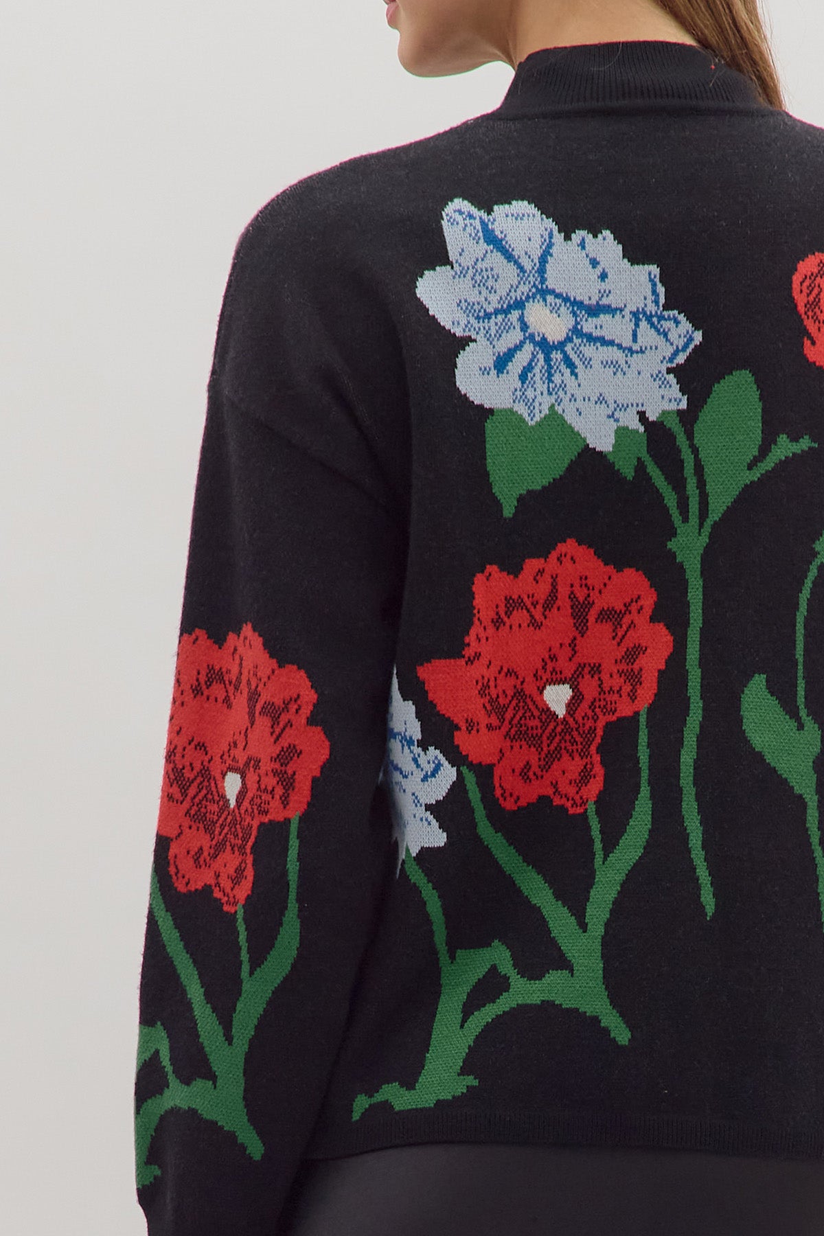 Midnight Garden Stroll Sweater - Simply Polished Boutique