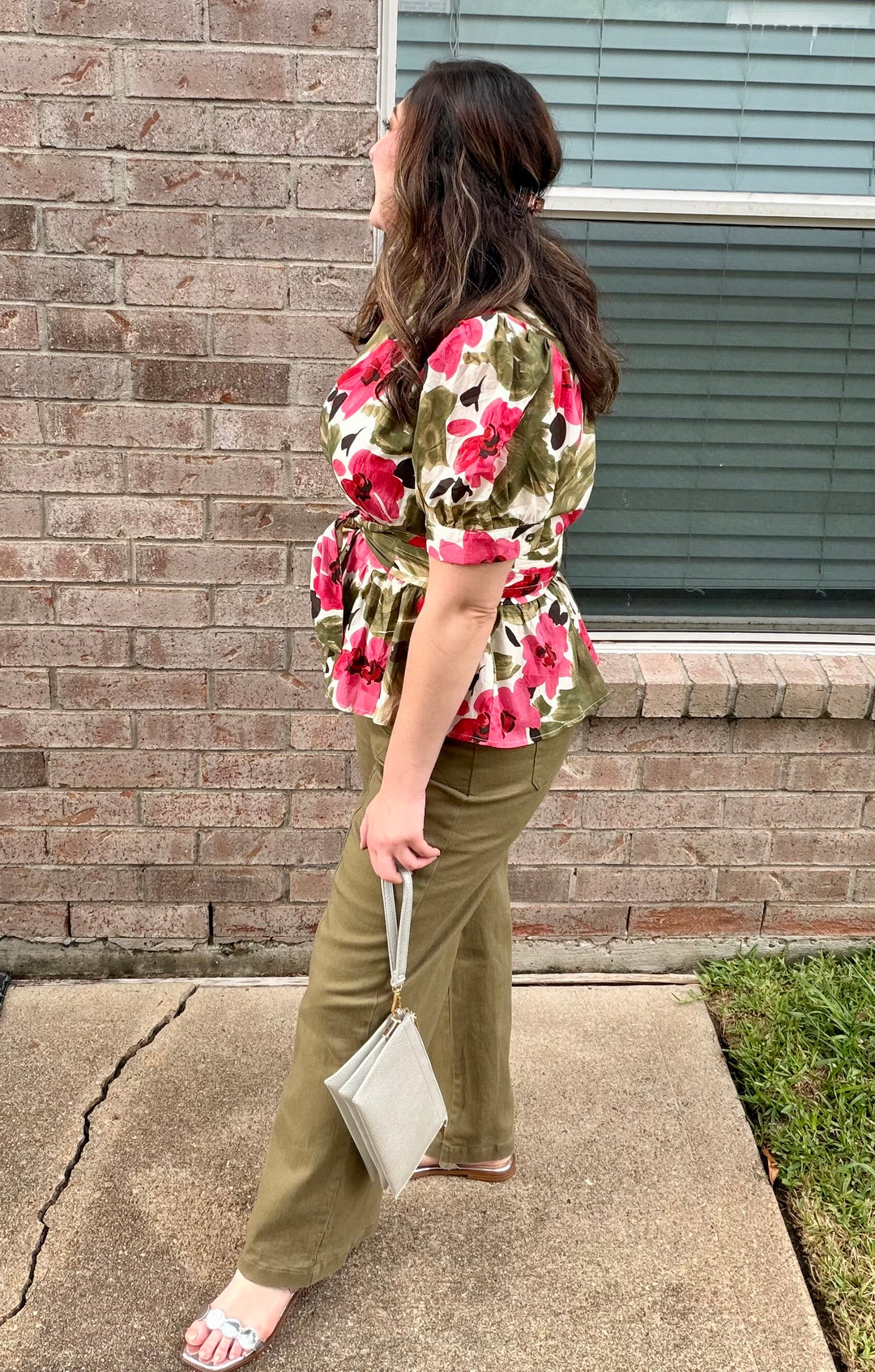 Painted Petals Wrap Top