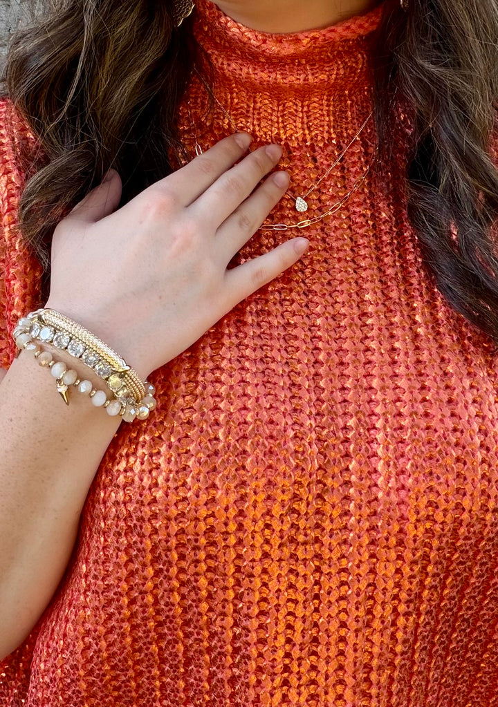 Golden Hour Metallic Top