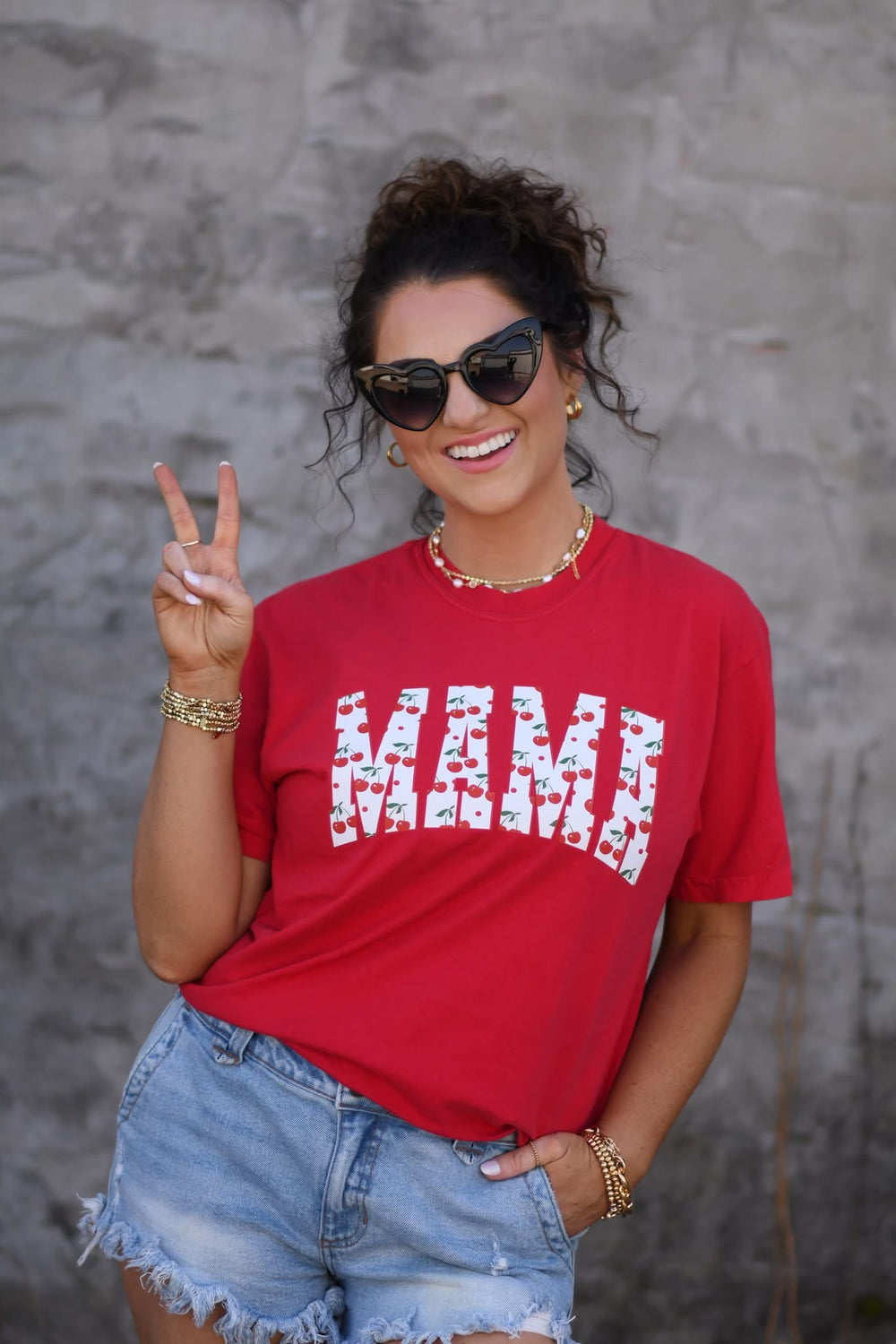 Mama Cherry Arch Tee - Simply Polished Boutique