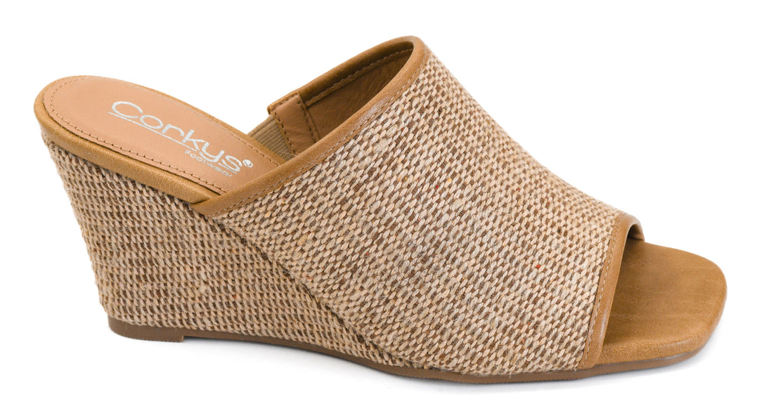 Kiss Me Raffia Wedges by Corkys