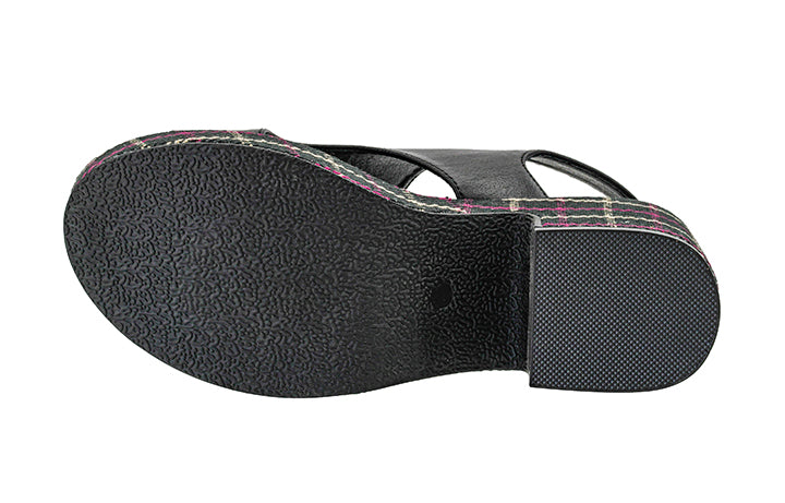 Miss Carley Black Wedges by Corky
