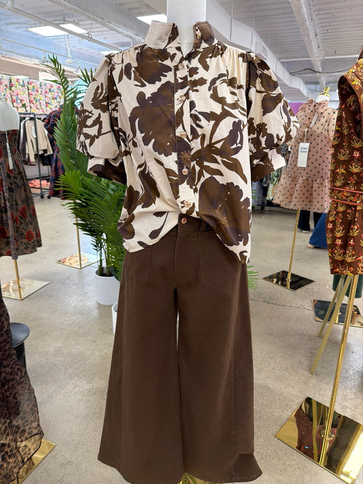 Mocha Muse Floral Top